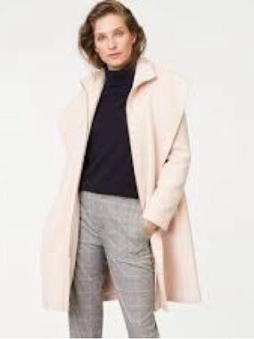 CLUB MONACO blush pink wool blend coat